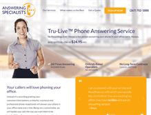 Tablet Screenshot of answering-services-philadelphia.com